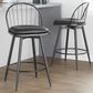 Lumisource Riley 26" Swivel Counter Stool in Black (Set of 2), , large