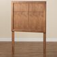 Baxton Studio Monroe Twin Panel Headboard in Ash Walnut, , large