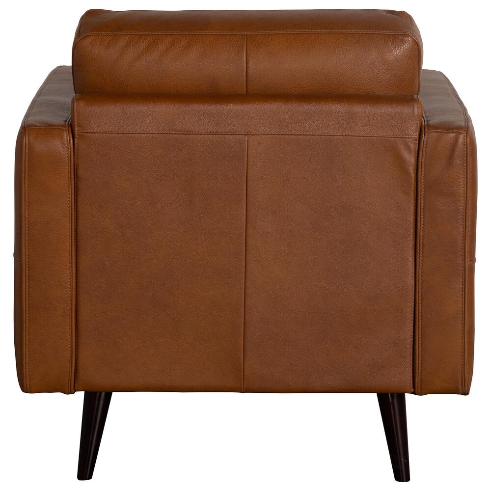 Natuzzi Editions Destrezza Leather Arm Chair in Brandy, , large