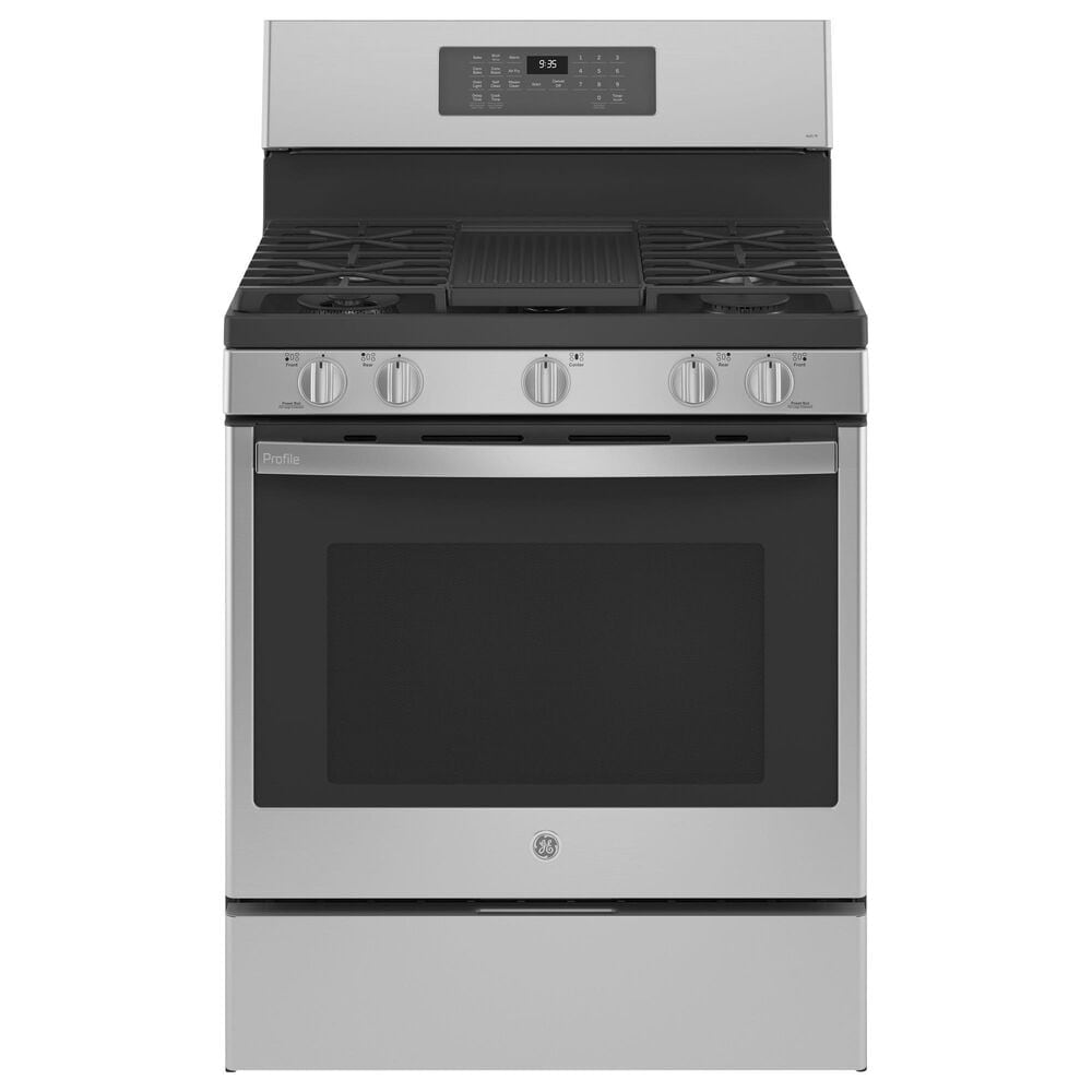GE Profile Smart 30" Free-Standing Self Clean Gas Fingerprint Resistant Range with No Preheat Air Fry, , large