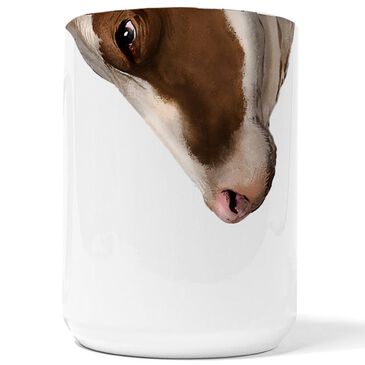 American Brand Studio 15 Oz Cow Snout Mug in White and Brown, , large