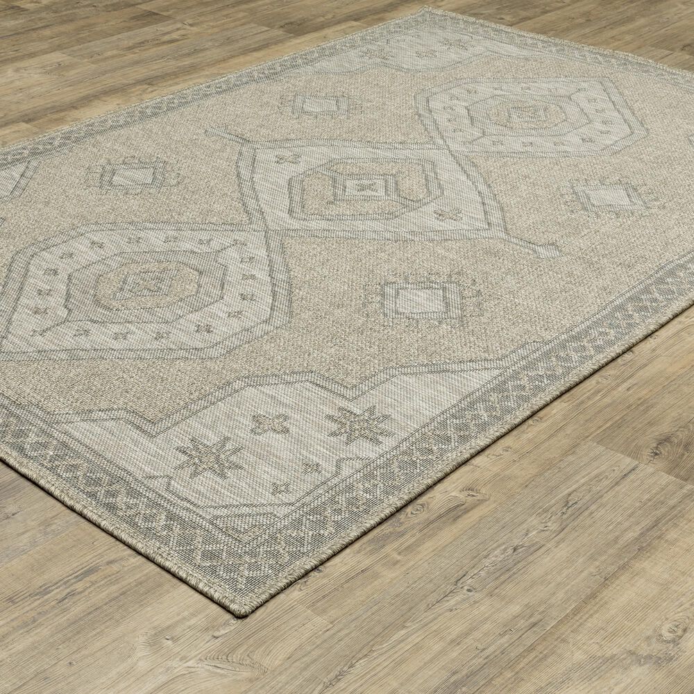 Oriental Weavers Tortuga TR08A 3&#39;3&quot; x 5&#39; Beige and Black Area Rug, , large