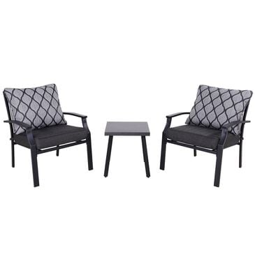 Global Note Collections Devon 3-Piece Chat Set in Ash Grey and Beluga Teardrop, , large