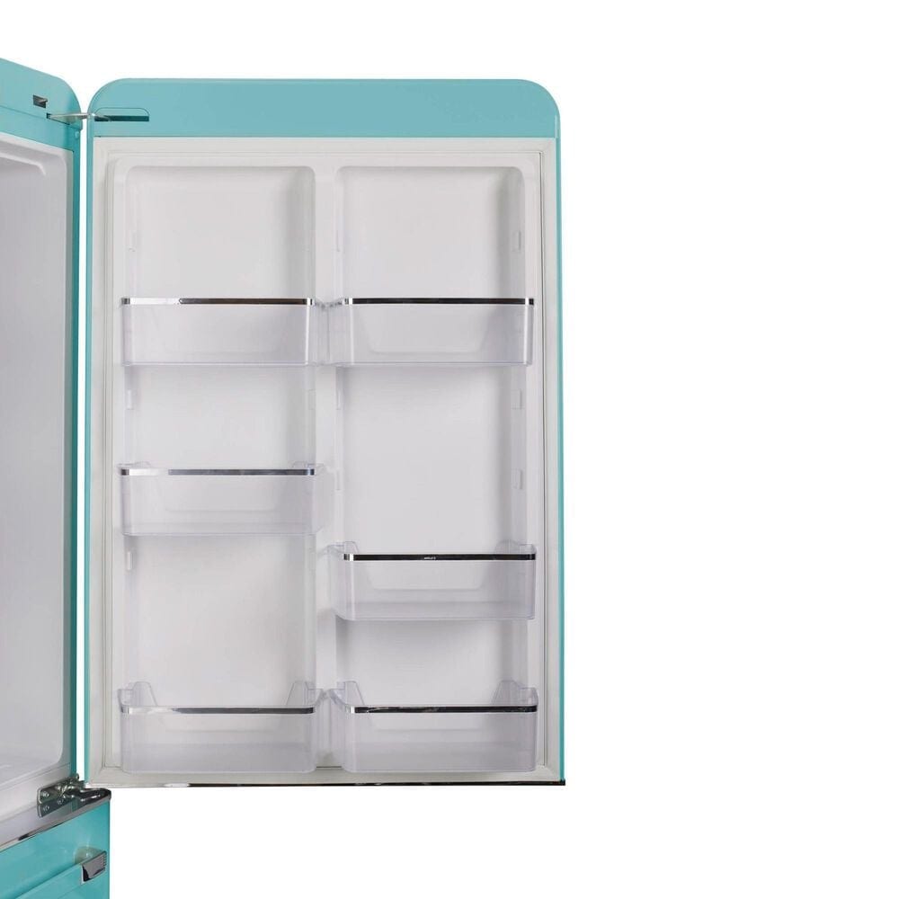 Unique Appliances Classic Retro 18 Cu. Ft Bottom Freezer Refrigerator in Ocean Mist Turquoise, , large