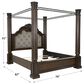Millenium Maylee King Canopy Bed in Dark Brown, , large