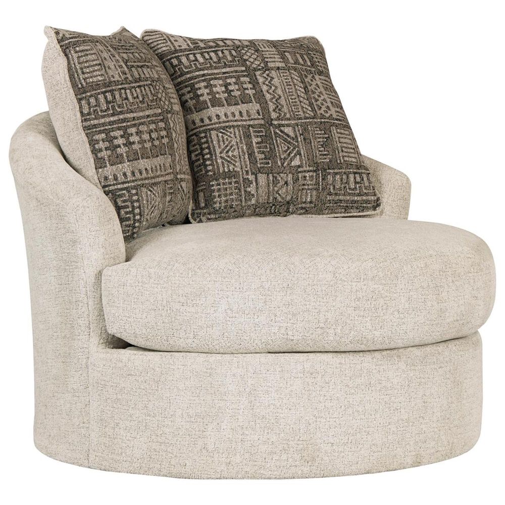 Ashley Soletren Swivel Accent Chair in Stone, , large