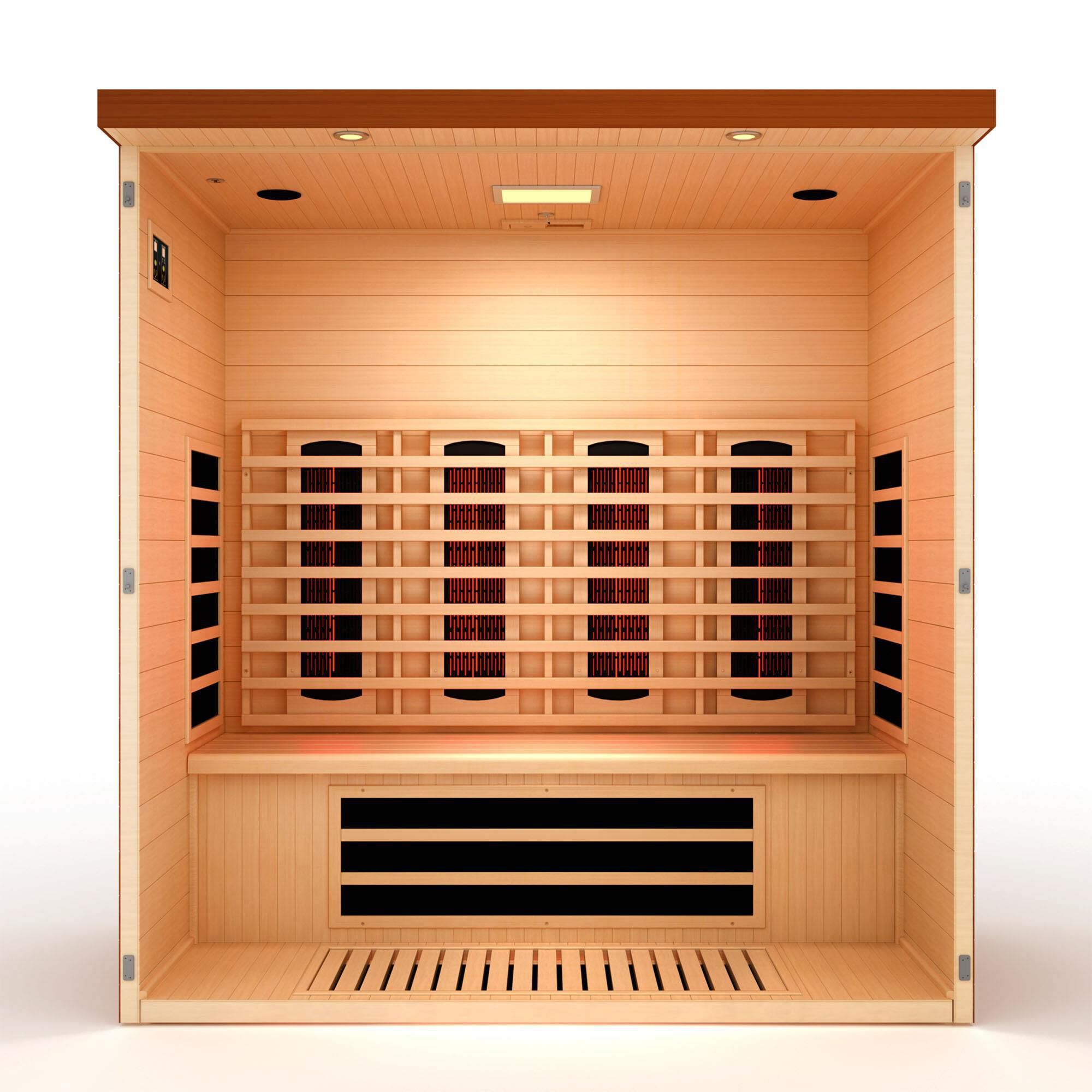 EZlife 4 Person Full Spectrum Infrared Sauna with 4 Backrests
