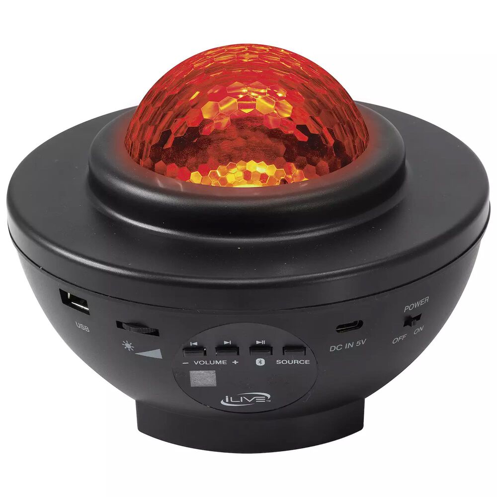 iLive NightStar Projector with Wireless Speaker in Black, , large