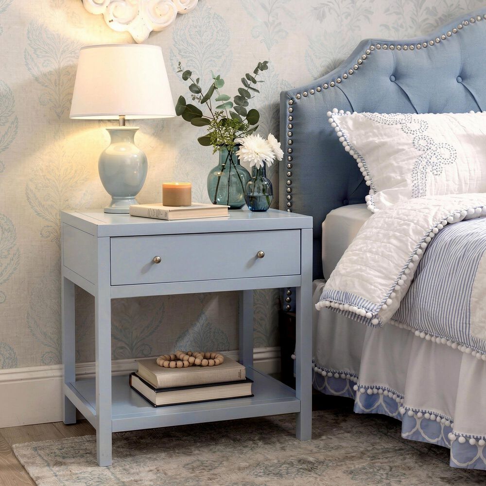 Butler Specialty Company Nora 1-Drawer 30" Nightstand in Light Blue, , large
