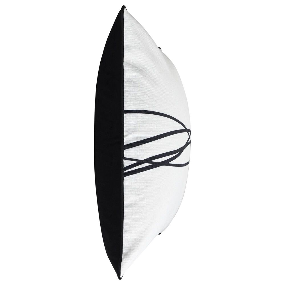 Flair Industries Austin Allen James 24&quot; x 24&quot; Wires Throw Pillow in Black and White, , large