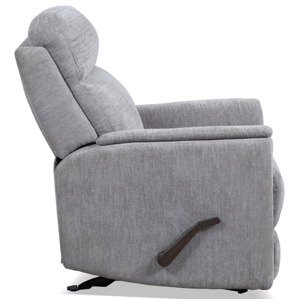 Flexsteel Compact Manual Gliding Recliner in Moon Gray, , large
