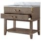 Lexora Home Norwalk 36" Single Bathroom Vanity in Grey Oak with White Carrara Marble Top and Rectangle Sink, , large