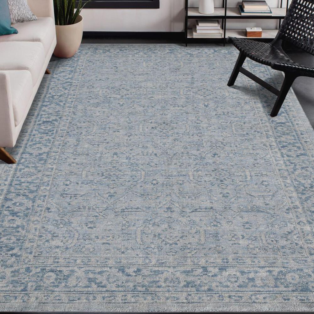 Amer Rugs Inara 8&#39; x 10&#39; Aqua Area Rug, , large