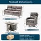 Sunwell Garden 4-Piece Firepit Set in Gray, , large