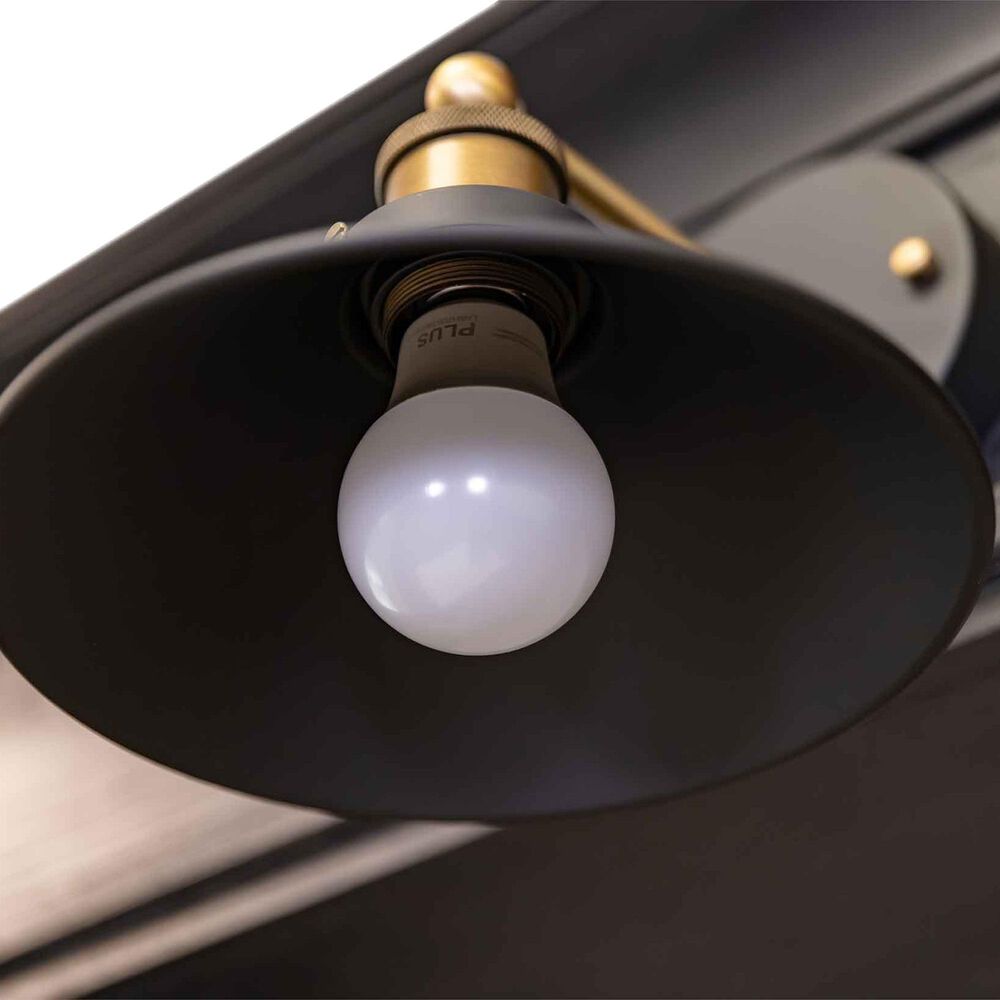 Wycliff Bay Willow Lane 94" Bookcase with Ladder in Ebony Black and Natural Oak, , large