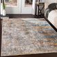Surya Presidential Blue, Orange, Saffron, Ice Blue, Dusty Sage, Charcoal, Ivory, Wheat, Light Olive and Gray 11"6" x 15"6" Area Rug, , large