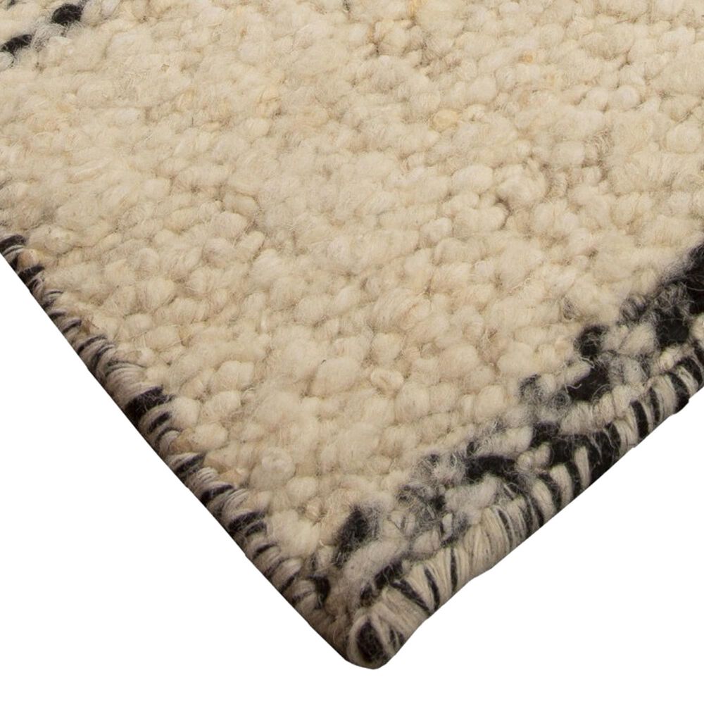 Harounian Rugs Arizona 6&#39; x 9&#39; White and Black Area Rug, , large