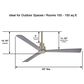 Minka-Aire Simple 52" Indoor/Outdoor Ceiling Fan in Brushed Nickel Wet, , large