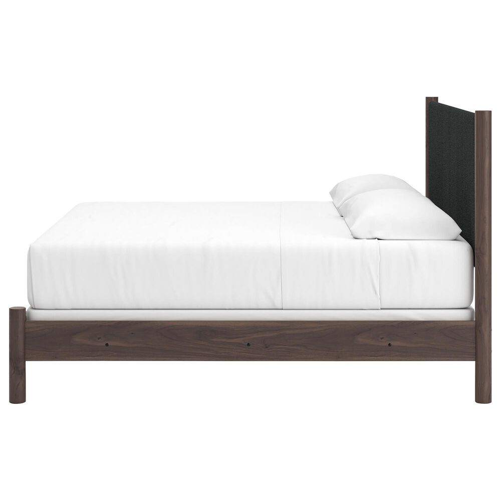 Ashley Pamytta King Upholstered Panel Bed in Rich Brown, , large