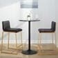 Lumisource Mason Mara Counter Stool with Black Cushion in Gold and Walnut (Set of 2), , large