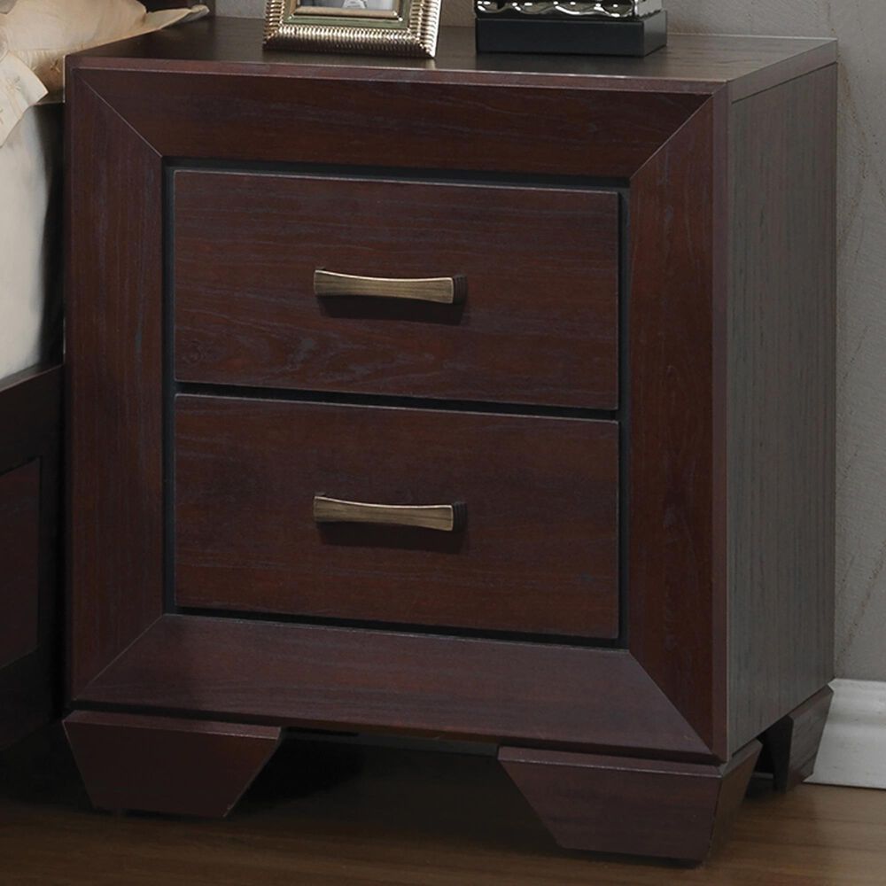 Pacific Landing Kauffman 2 Drawer Nightstand in Dark Cocoa, , large