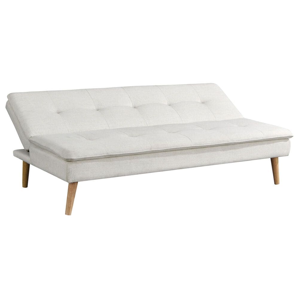 Lifestyle Solutions Tatum Convertible Sofa with Cream Cushion in Brown, , large