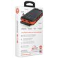 Hypercel 10000 mAh Solar Power Bank in Black and Orange, , large