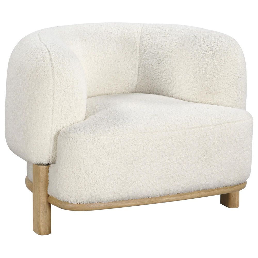 Coaster Lawler Barrel Back Accent Chair in Ivory, , large