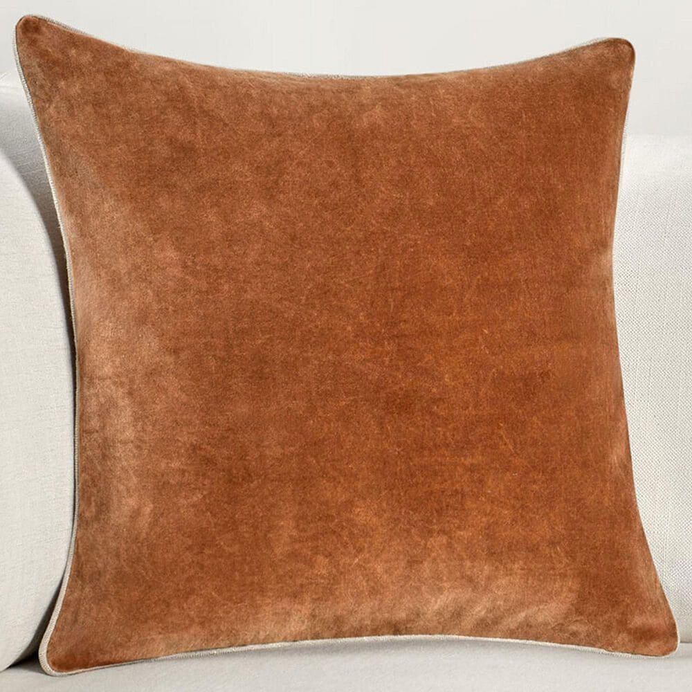 Classic Home Heirloom 18&quot; Square Throw Pillow in Hazel Brown, , large