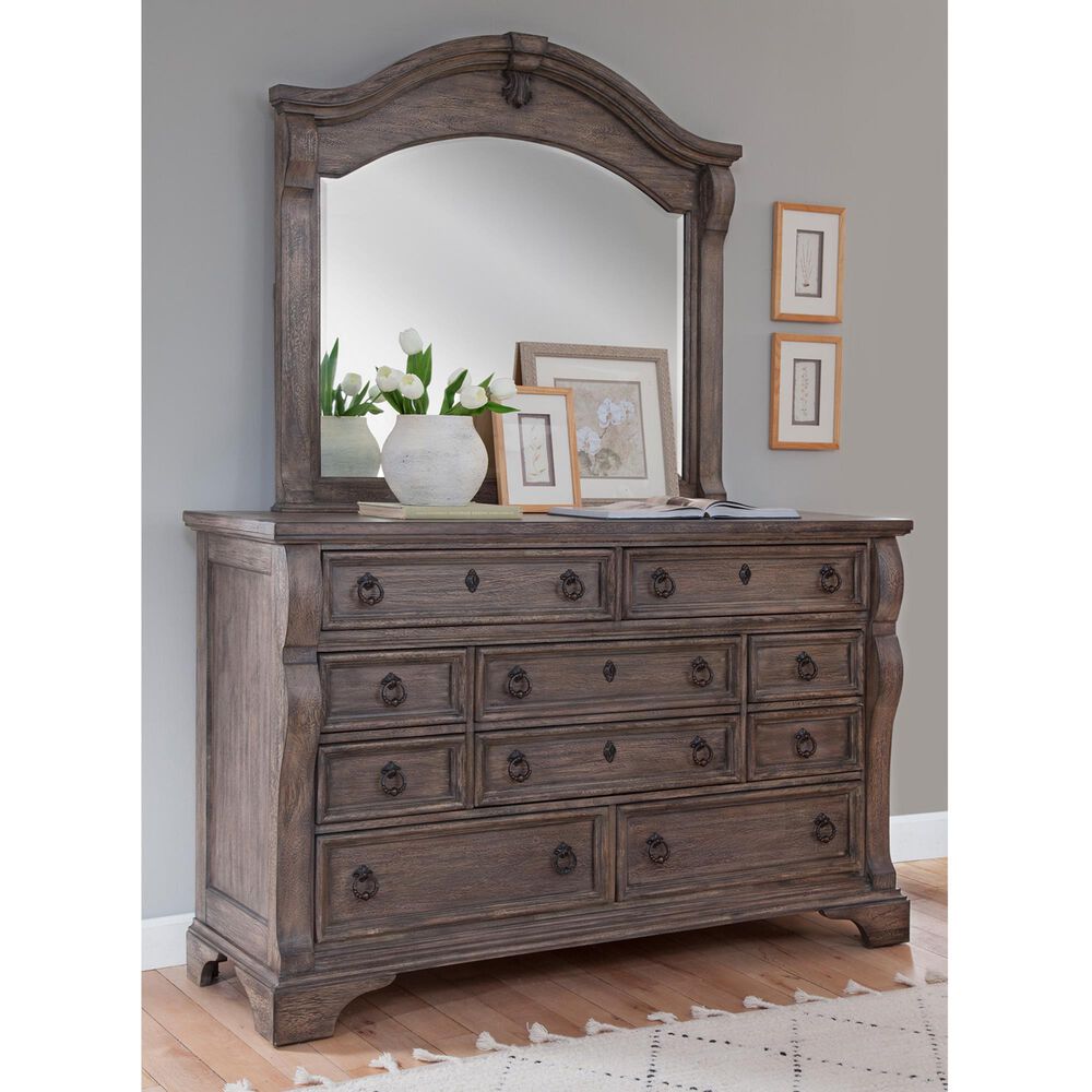 Springmeier Heirloom Dresser Mirror in Rustic Charcoal, , large