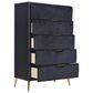 New Heritage Design Kailani 5-Drawer Chest in Black, , large