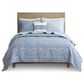 Hampton Park Harmony 4-Piece Queen Quilt Set in Blue and White, , large