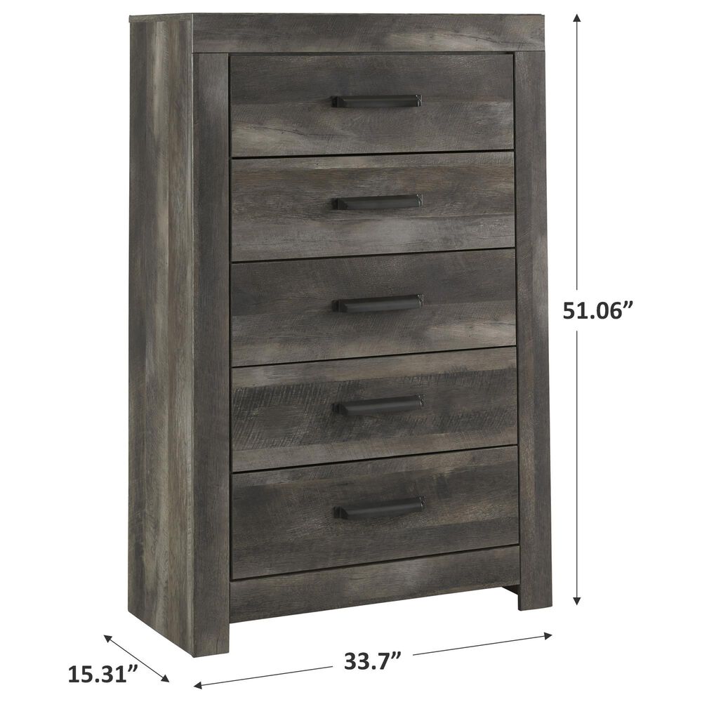 Ashley Wynnlow 5-Drawer Chest in Gray, , large