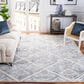Safavieh Artistry ARR667M 8" x 10" Ivory and Blue Area Rug, , large