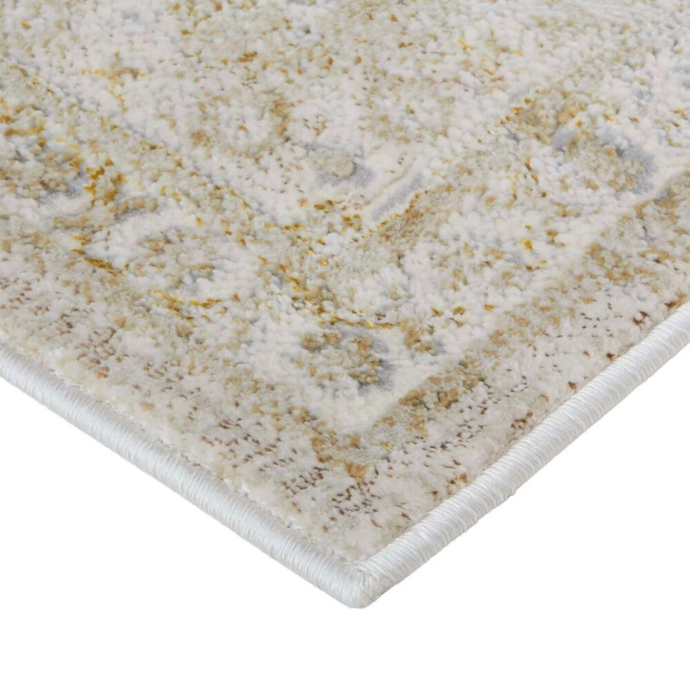 Feizy Aura 3734F 8&#39; x 10&#39; Brown and Gold Area Rug, , large