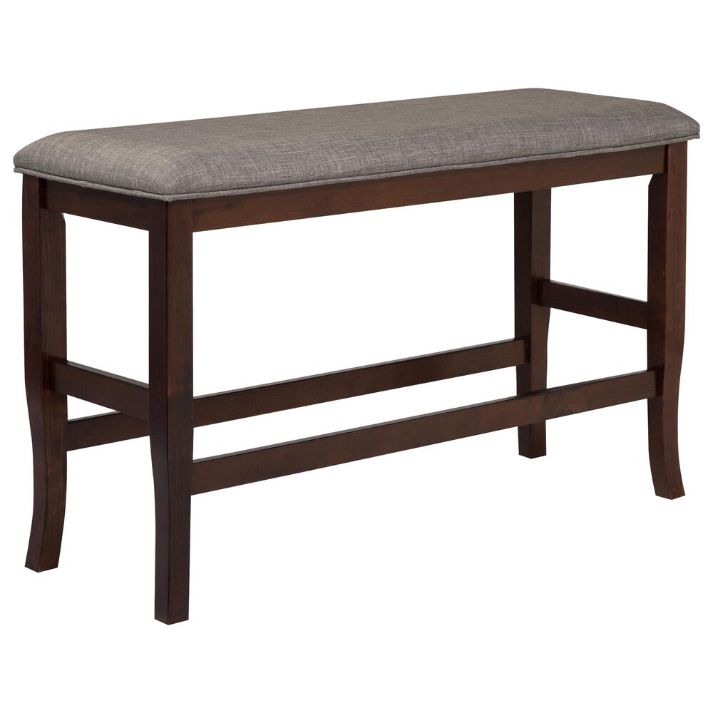 Furniture of America Sharp Counter Height Dining Bench in Oak, , large