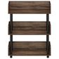 HOMLUX Turn-N-Tube 3-Tier Open Display Storage Bookshelf in Walnut, , large