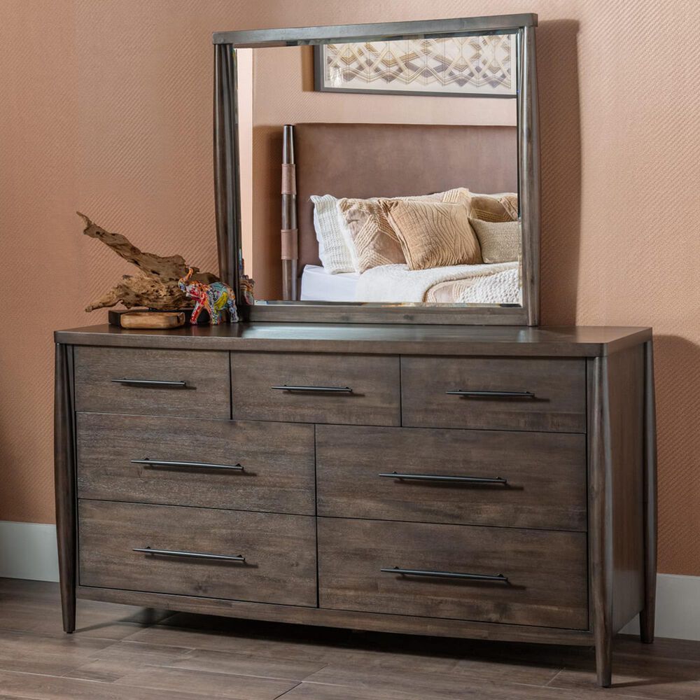 Urban Home Koko 7-Drawer Dresser with Mirror in Minx, , large
