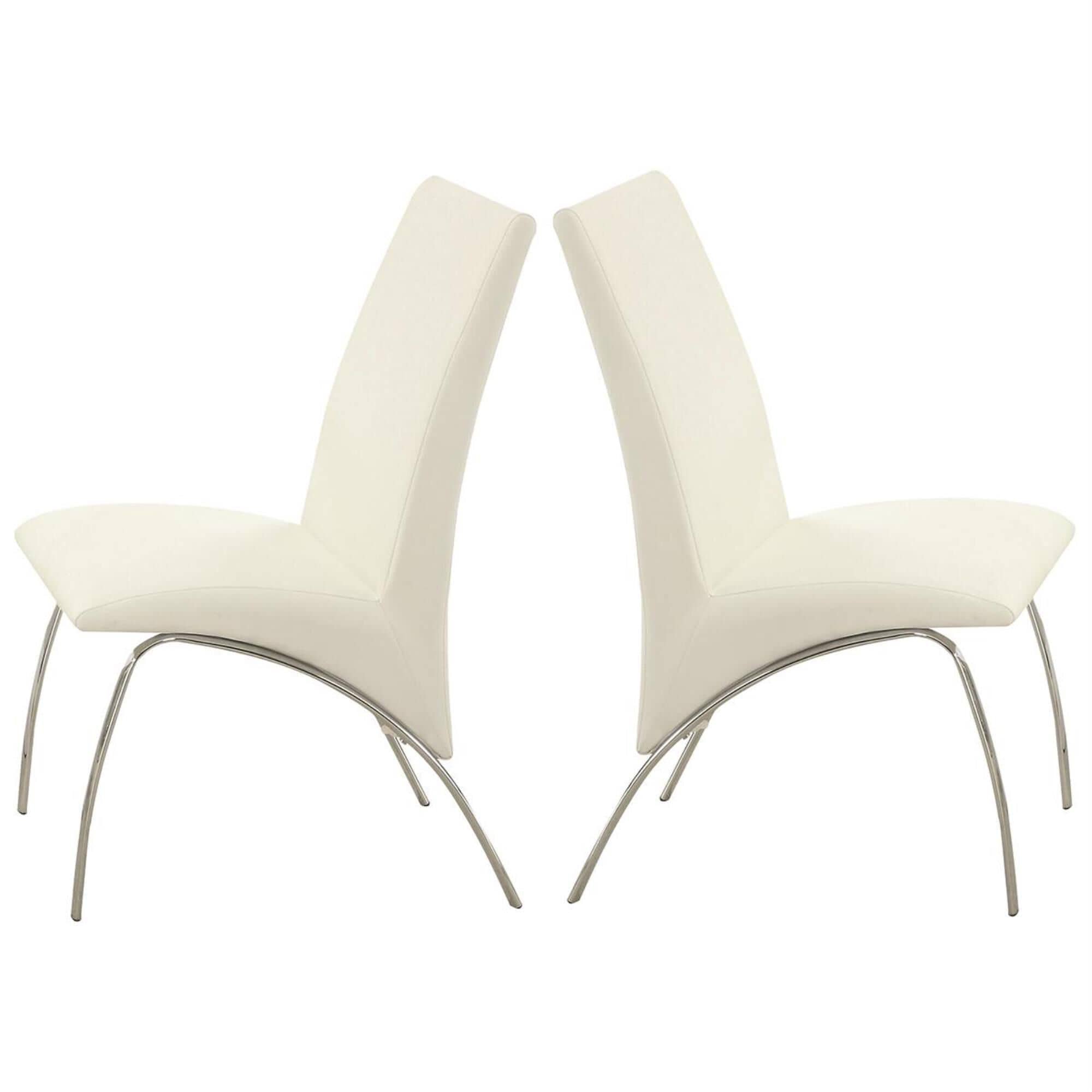 Pacific Landing Ophelia Dining Side Chair in White Set of 2 NFM