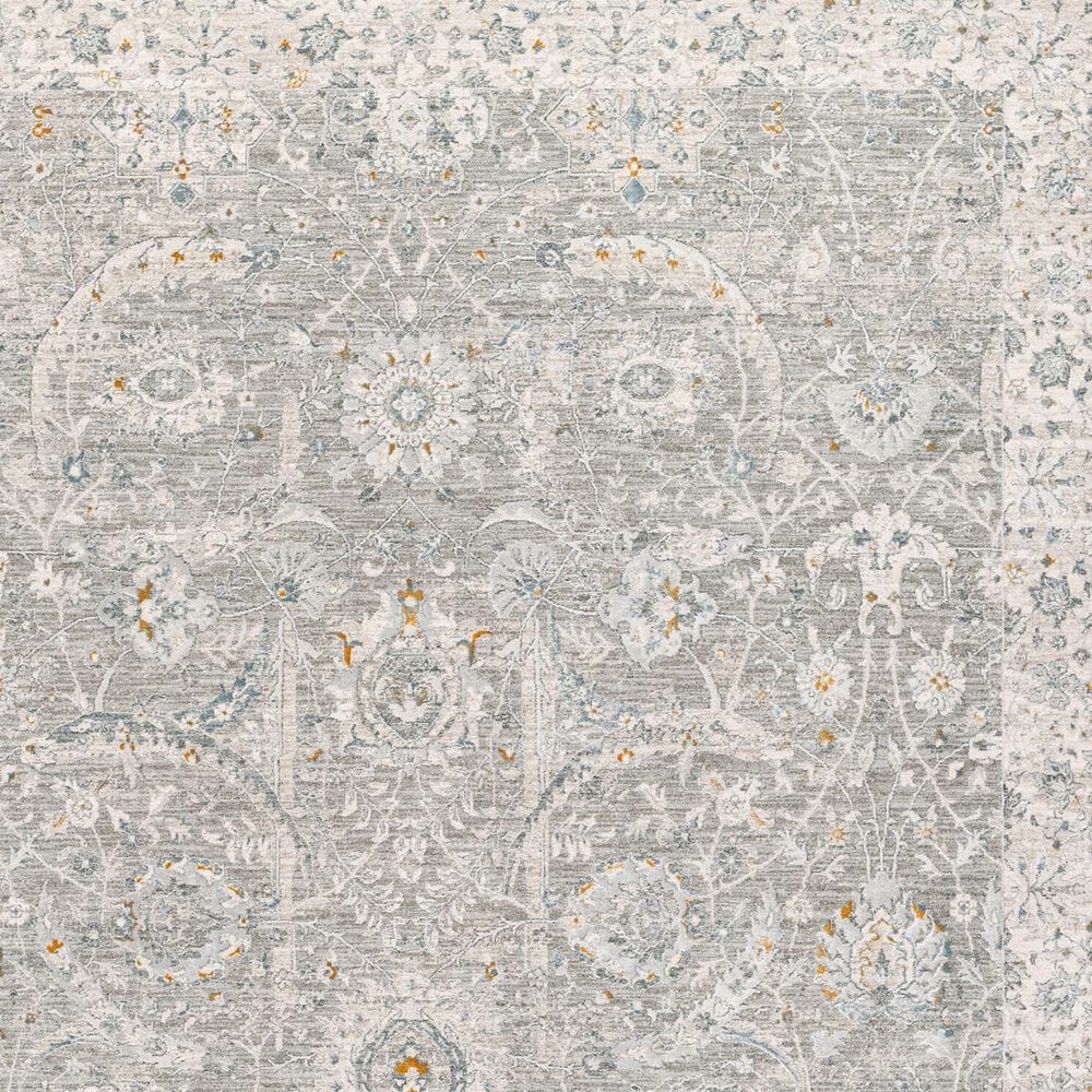 Surya Dresden Gray, Medium Gray, White, Light Slate, Denim and Mustard 2&#39;7&quot; x 10&#39; Runner, , large