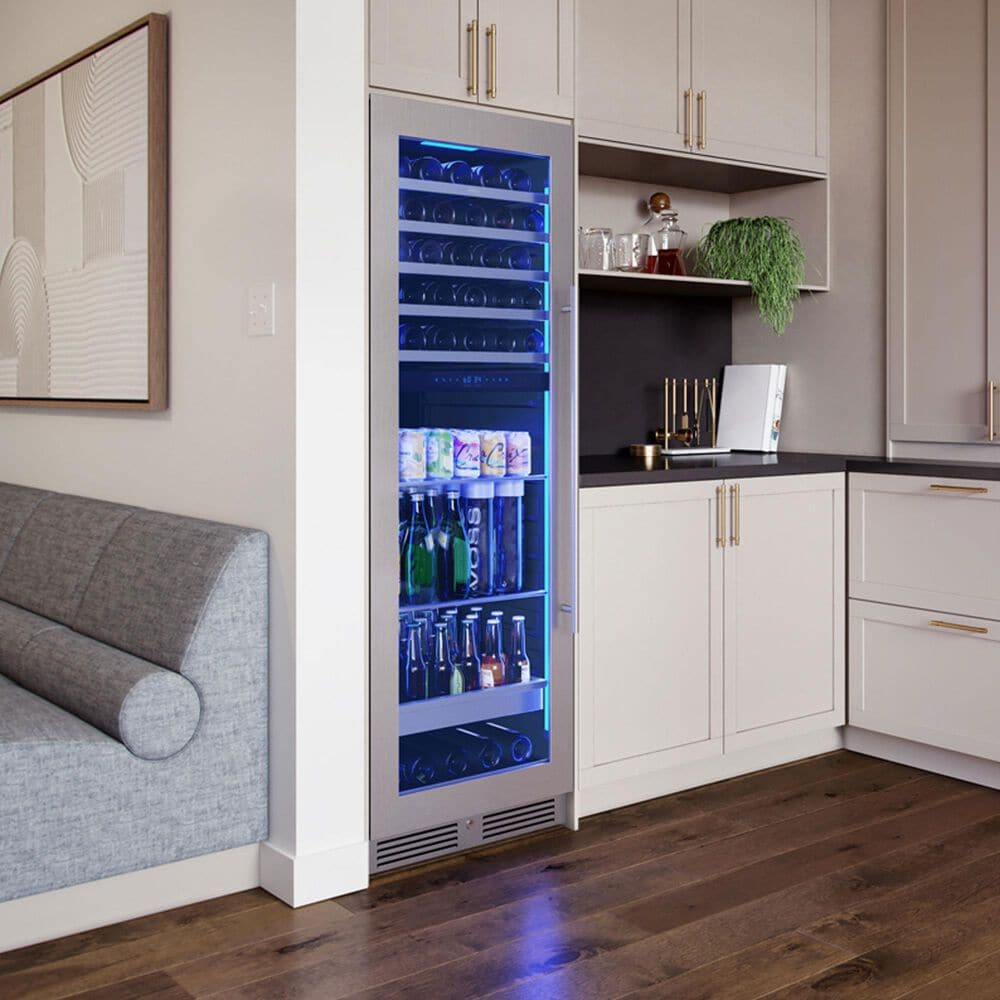 Zephyr 14.5 Cu. Ft. Dual Zone Wine and Beverage Cooler in Stainless Steel, , large