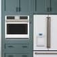 Cafe 30"" Built-In Convection Single Wall Oven with Brushed Bronze Handle in Matte White, , large