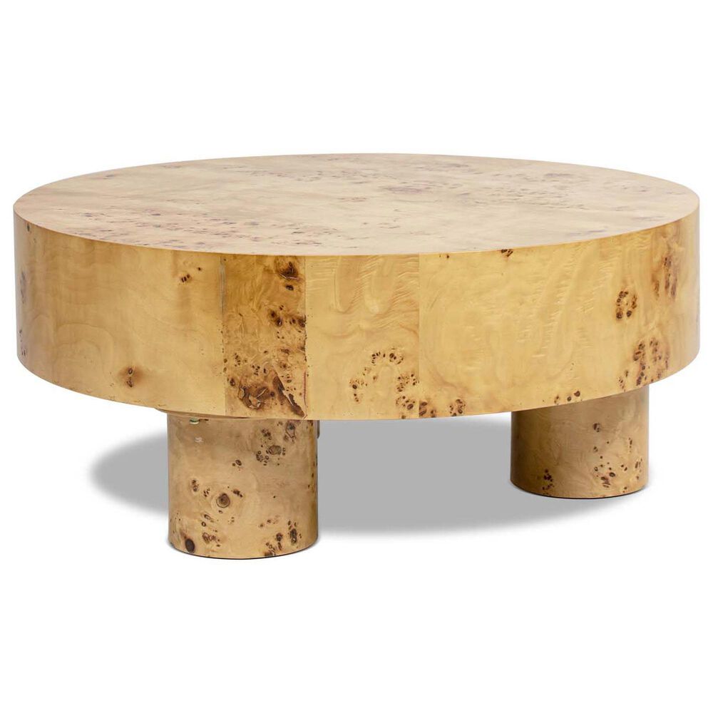 Jennifer Taylor Home Nebula 35.5" Coffee Table in Warm Natural Brown, , large