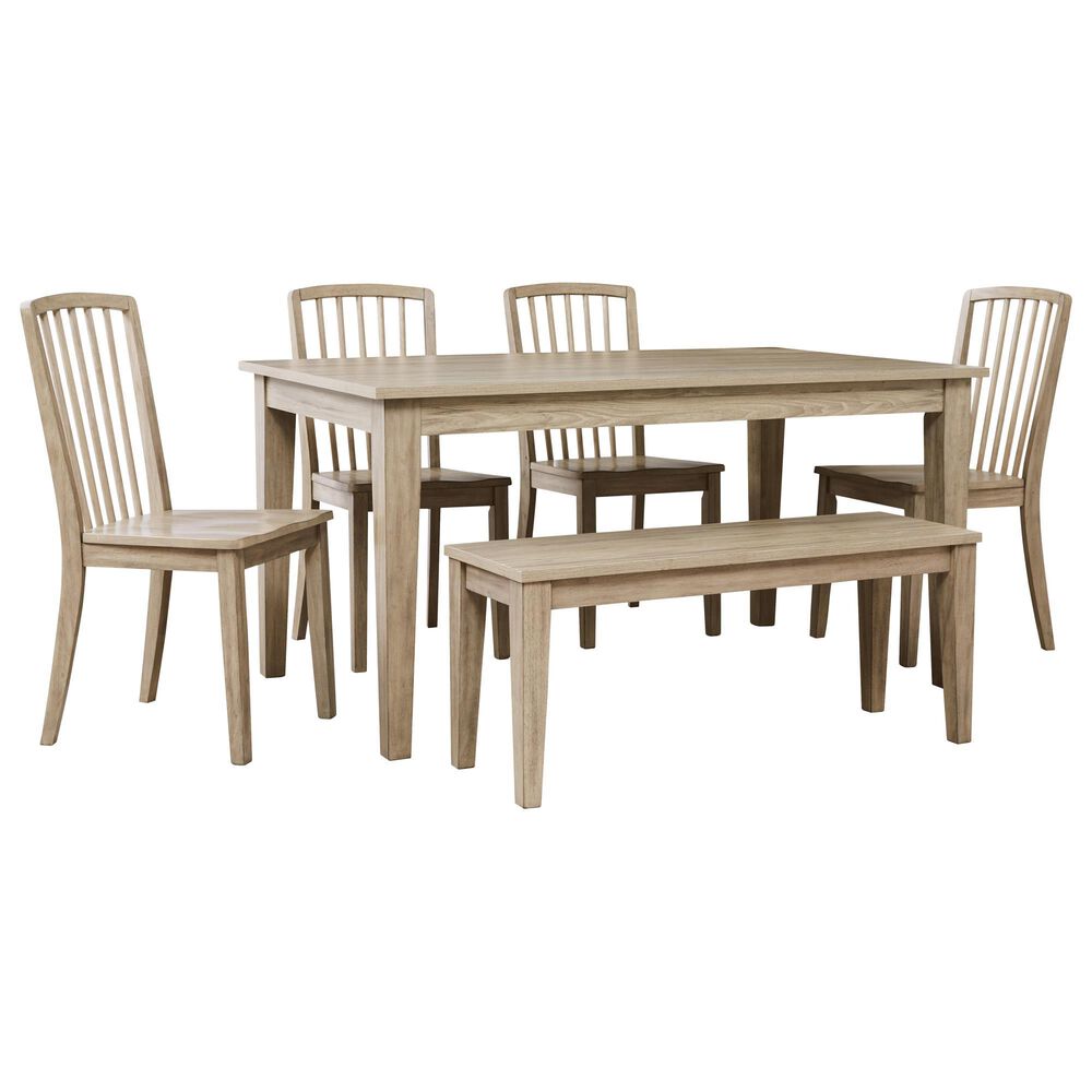 Ashley Gleanville Dining Table in Light Brown - Table Only, , large