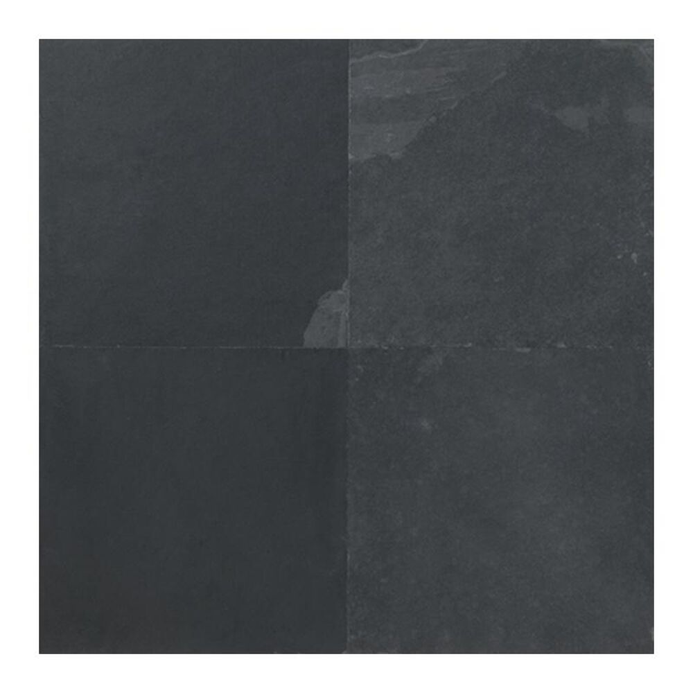 Dal-Tile Slate 16" x 16" Natural Cleft Stone Tile in Black, , large