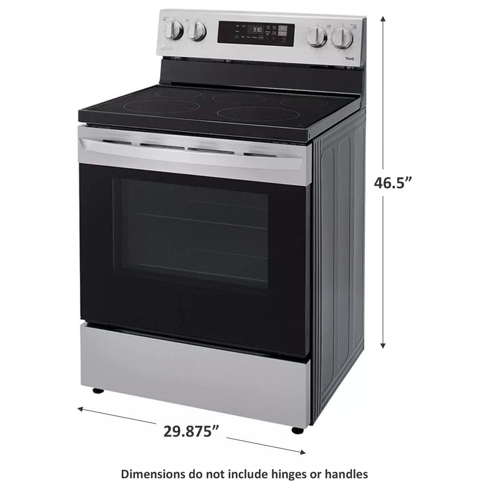 LG 6.3 cu ft. Smart Wi-Fi Enabled Electric Range with EasyClean in Stainless Steel, , large