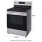 LG 6.3 cu ft. Smart Wi-Fi Enabled Electric Range with EasyClean in Stainless Steel, , large