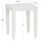 Linon Home Decor Claiborne Square Side Table in White, , large