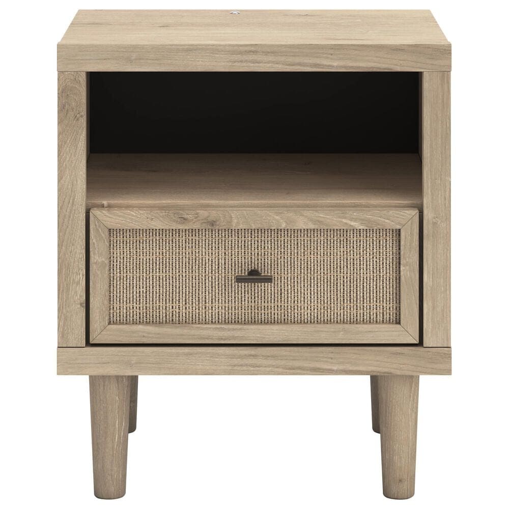Ashley Queen Upholstered Bed and Two Nightstands, , large