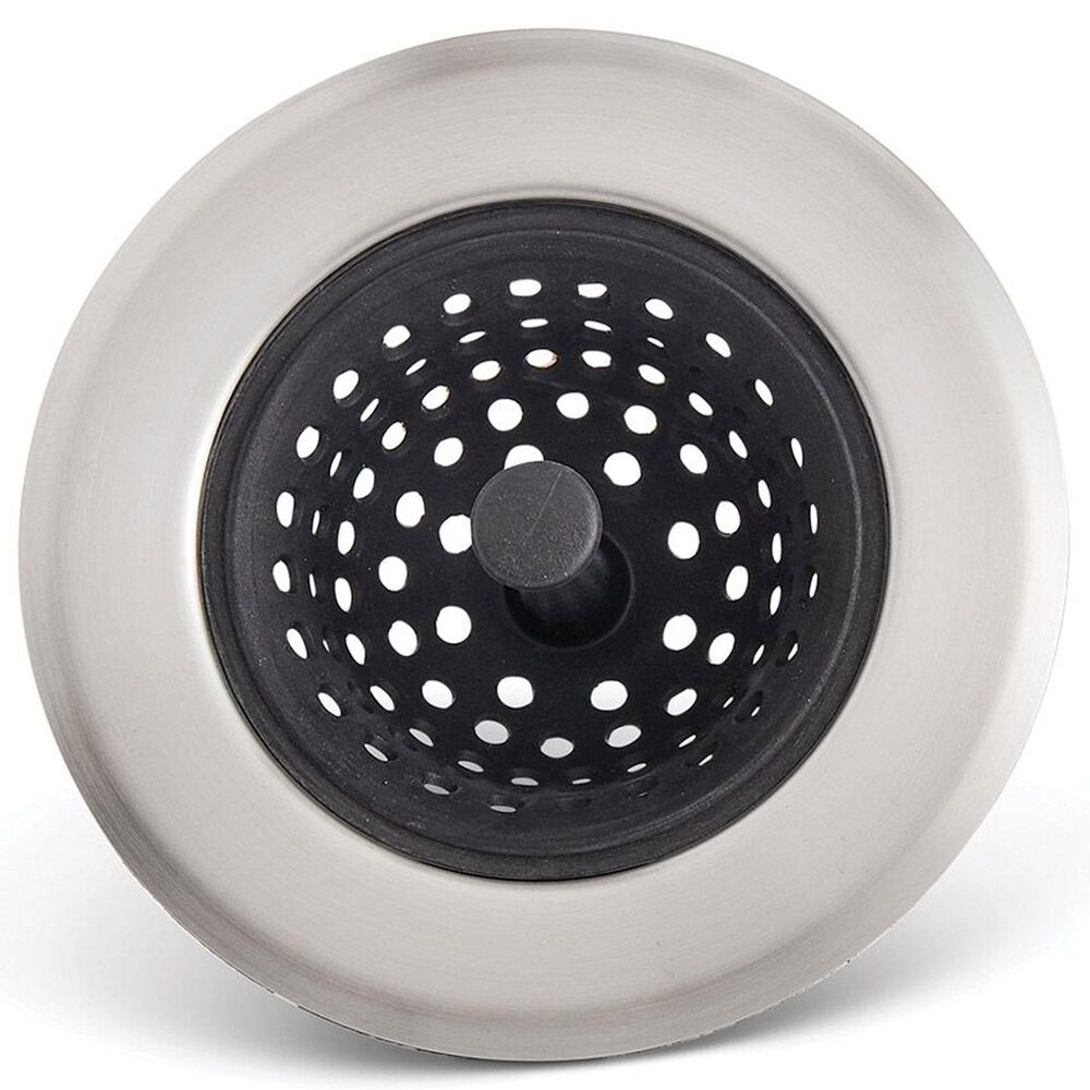 HIC Kitchen EZ Clean Sink Strainer in Silver, , large